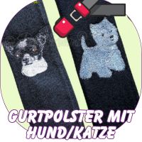 Gurtpolster mit Stickerei Hund/Katze