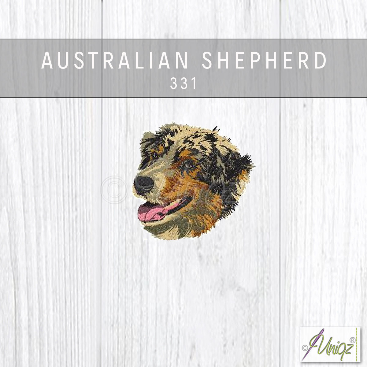 Australian shepherd 331 stickerei