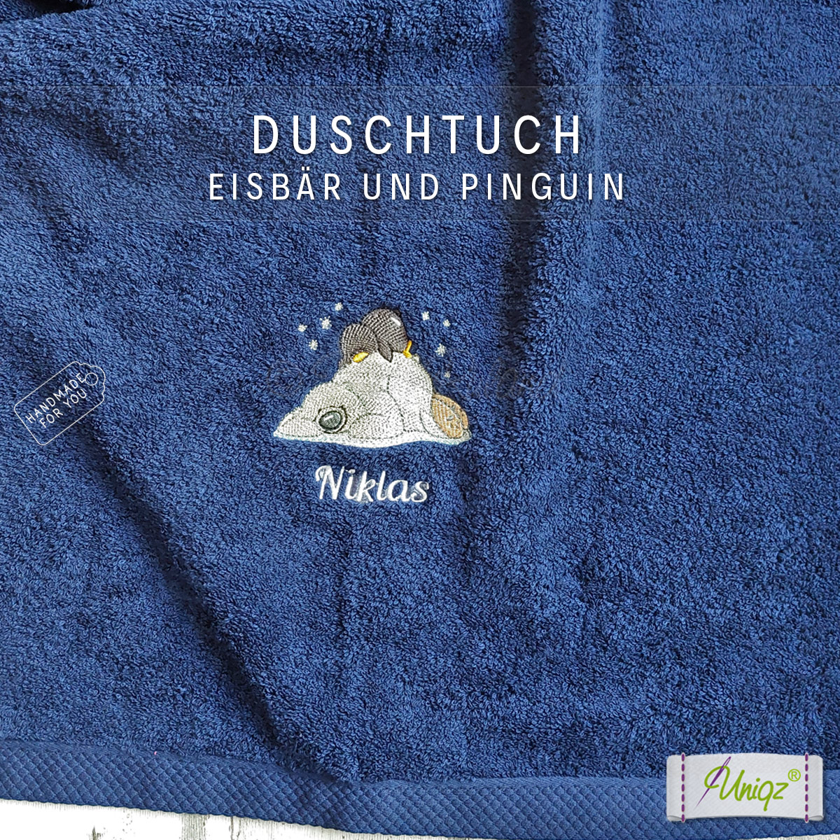 Duschtuch Eisbaer Pinguin