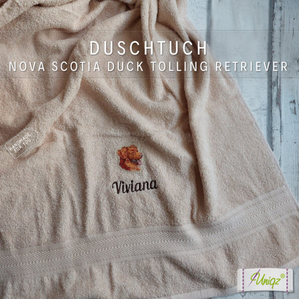 Duschtuch.Nova Scotia Duck Tolling Retriever