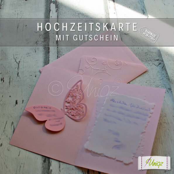 Hochzeitskarte.Gutschein