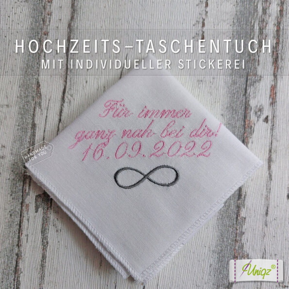 Hochzeitstaschentuch personalisiert