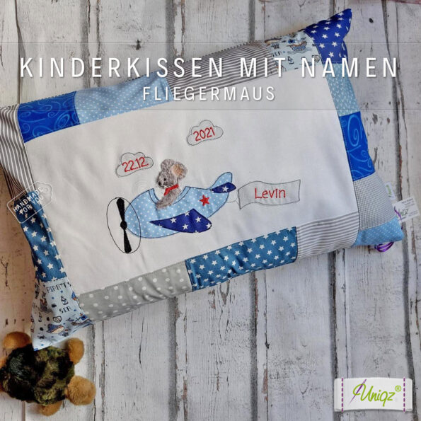 Kinderkissen mit namen Fliegermaus