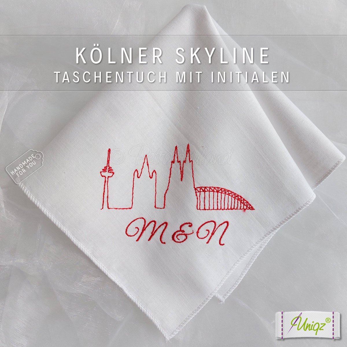 Koelner Skyline Initialen Taschentuch