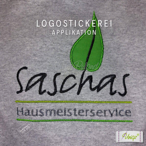 Logostickerei Applikation Hausmeisterservice