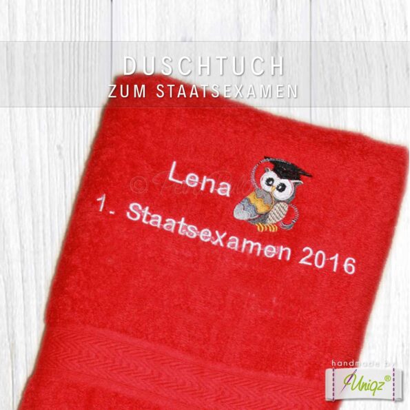 Staatsexamen Duschtuch Geschenk