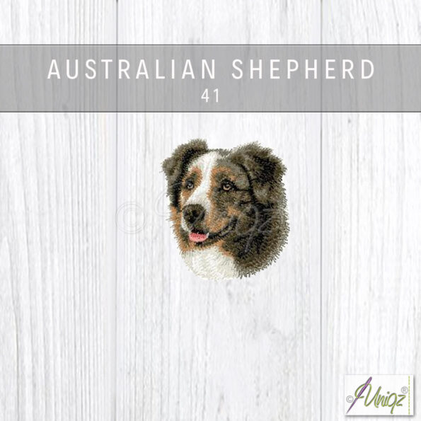 australian shepherd 42 stickerei