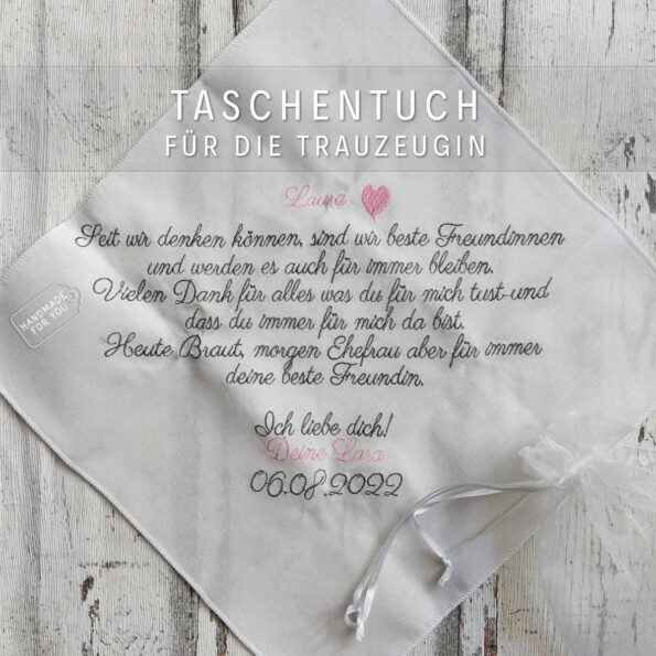 taschentuch fuer die trauzeugin