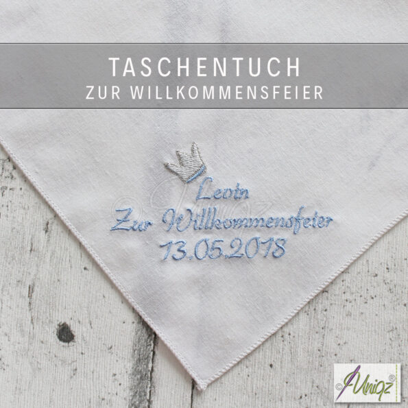 taschentuch willkommensfeier