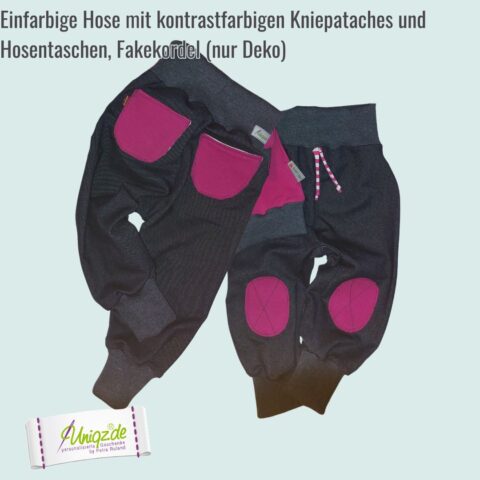 Pumphose mit Kontrastpatches