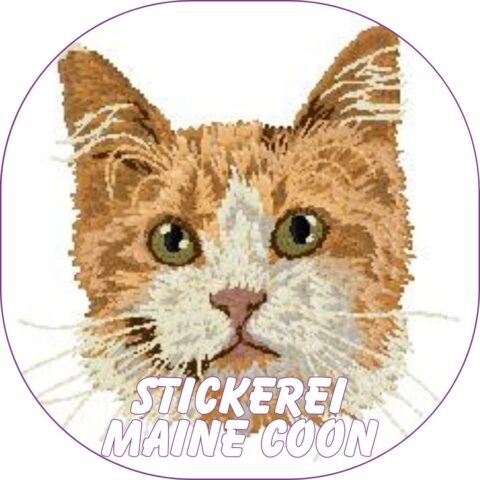 Stickerei Maine Coon