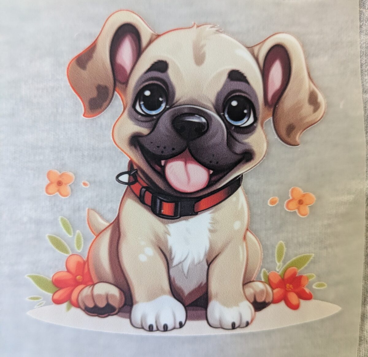 Mops Bügelbild