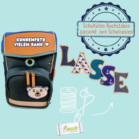 Schultüten Buchstaben für Lasse passend zum Schulranzen