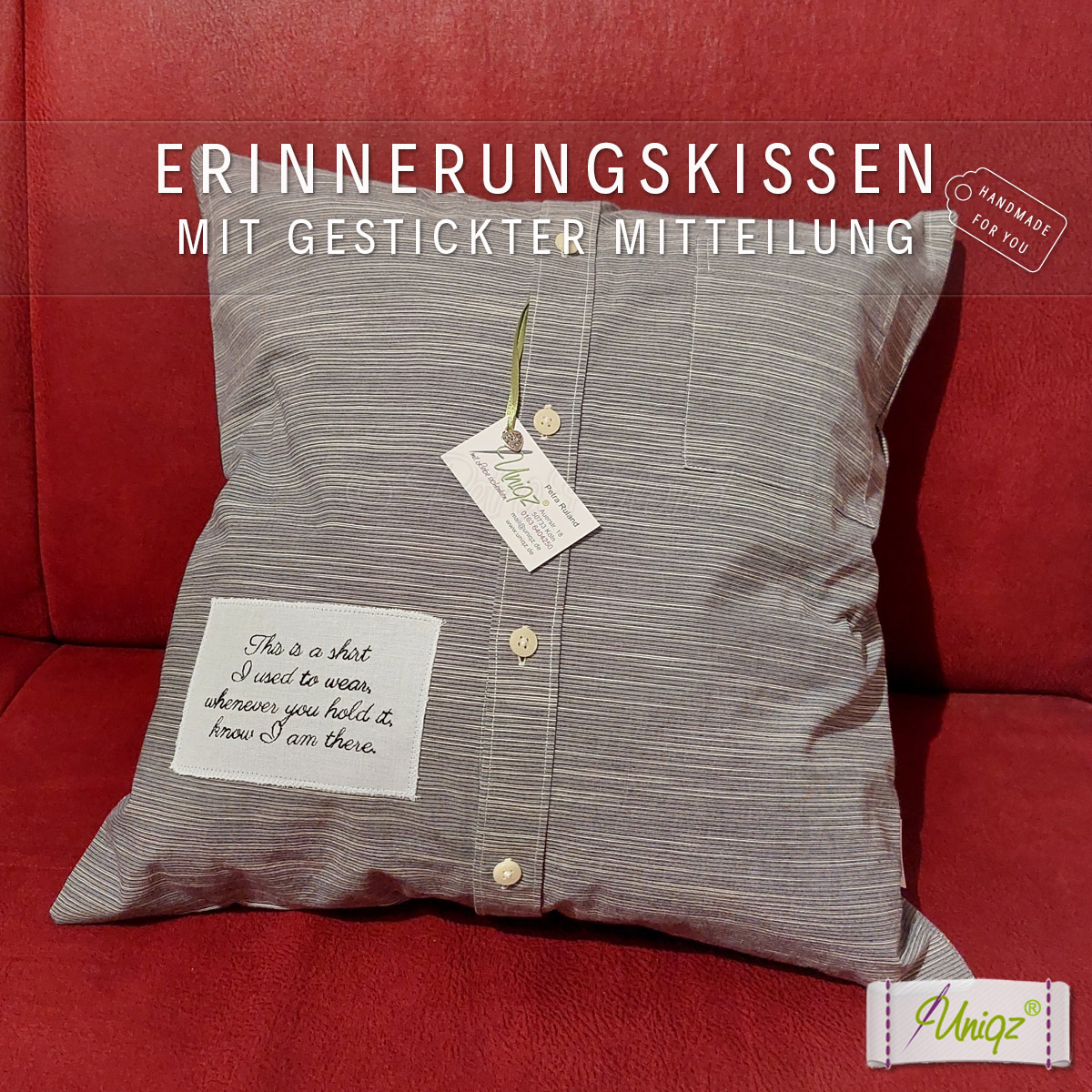 Erinnerungskissen Aus Hemd Oder Bluse 7514