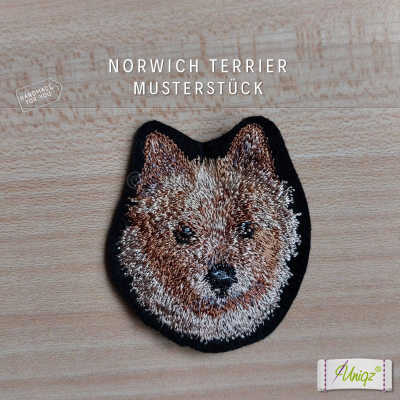 Muster - Aufnäher Norwich Terrier